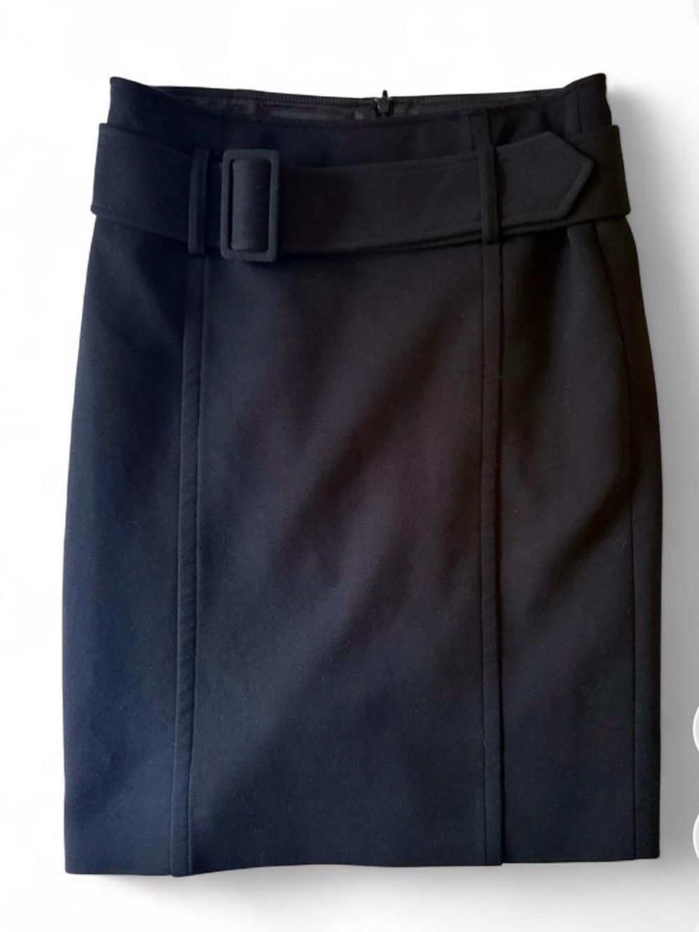 Donna Degnan Black Belted Pencil Skirt